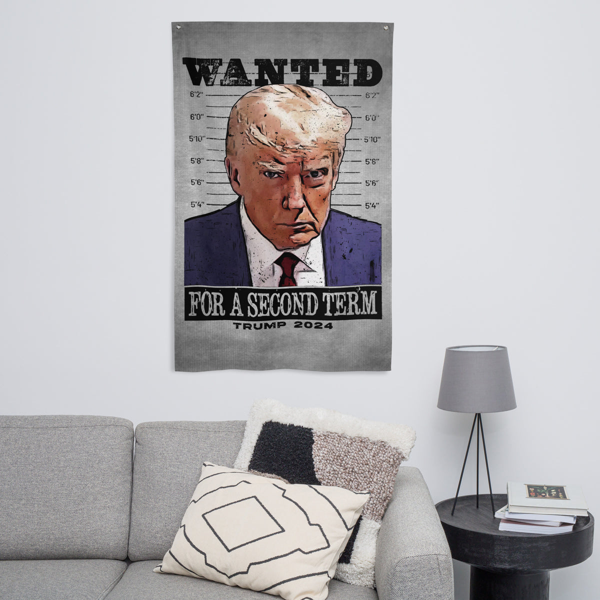 Trump: Wanted Wall Flag