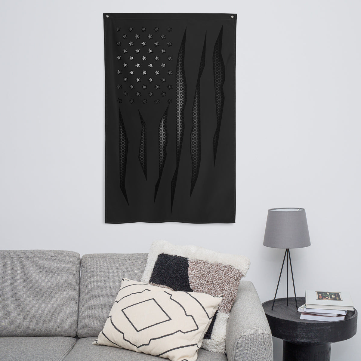 Carbon Onyx American Flag Wall Flag