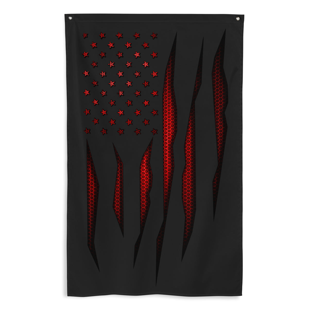 Red Carbon Onyx American Flag Wall Flag