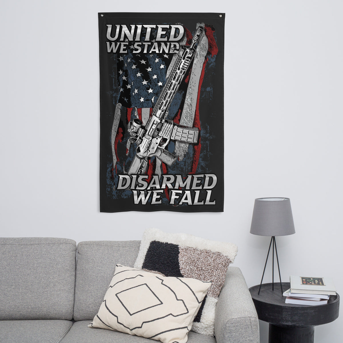 United We Stand. Disarmed We Fall Wall Flag