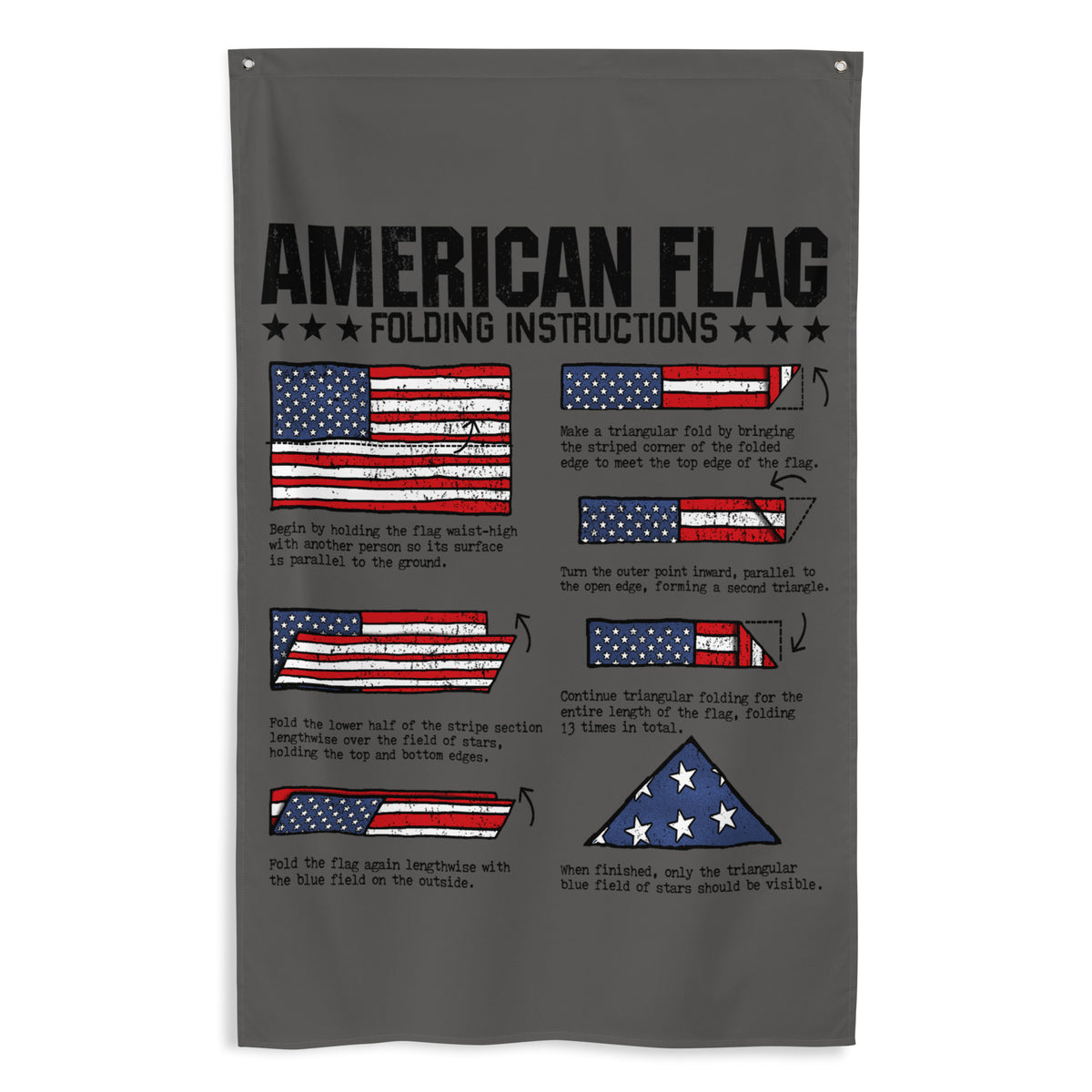 American Flag Folding Instructions Wall Flag