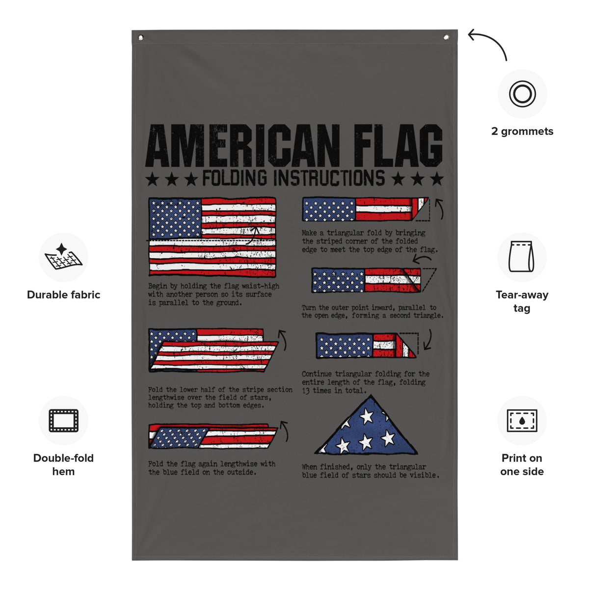 American Flag Folding Instructions Wall Flag