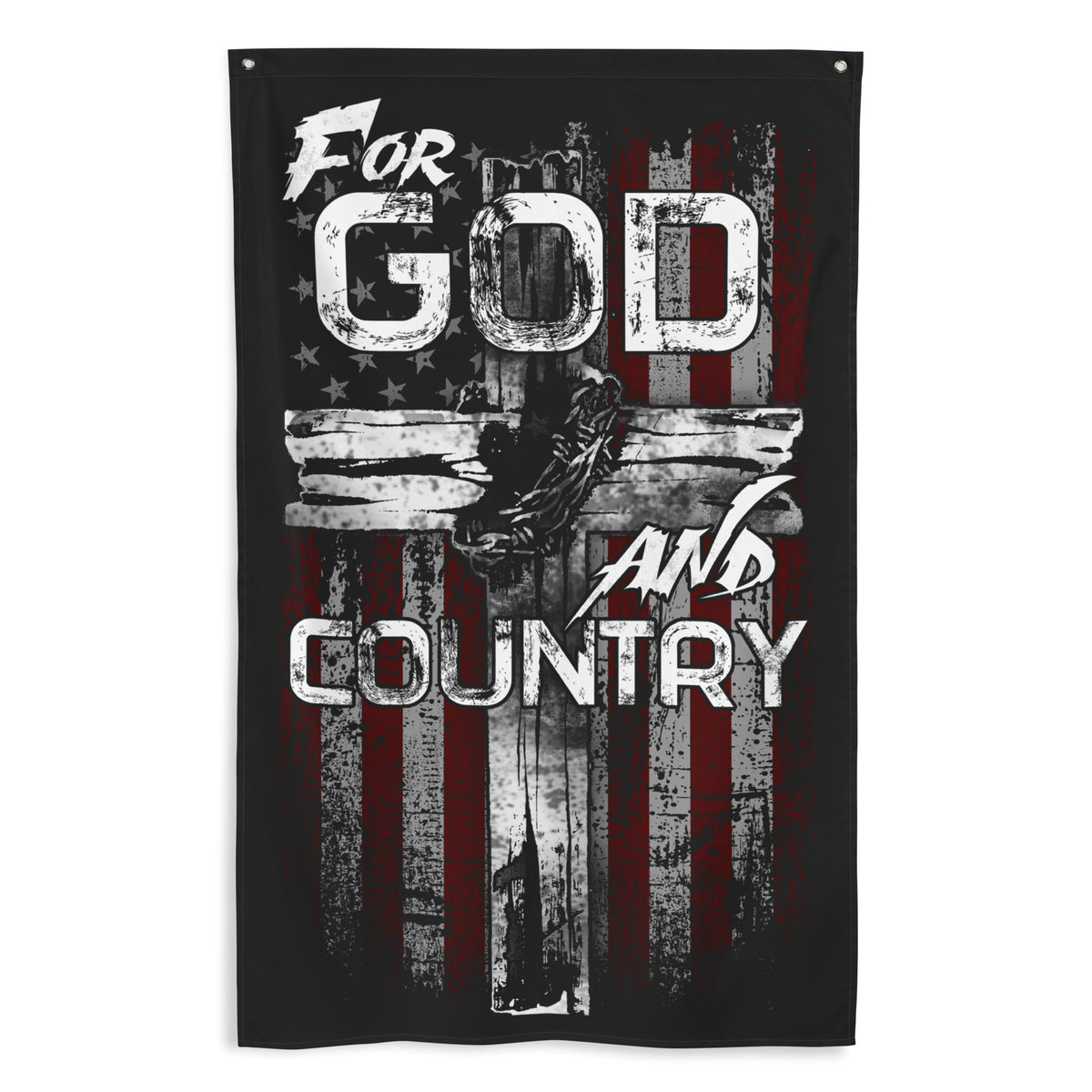 For God and Country Wall Flag