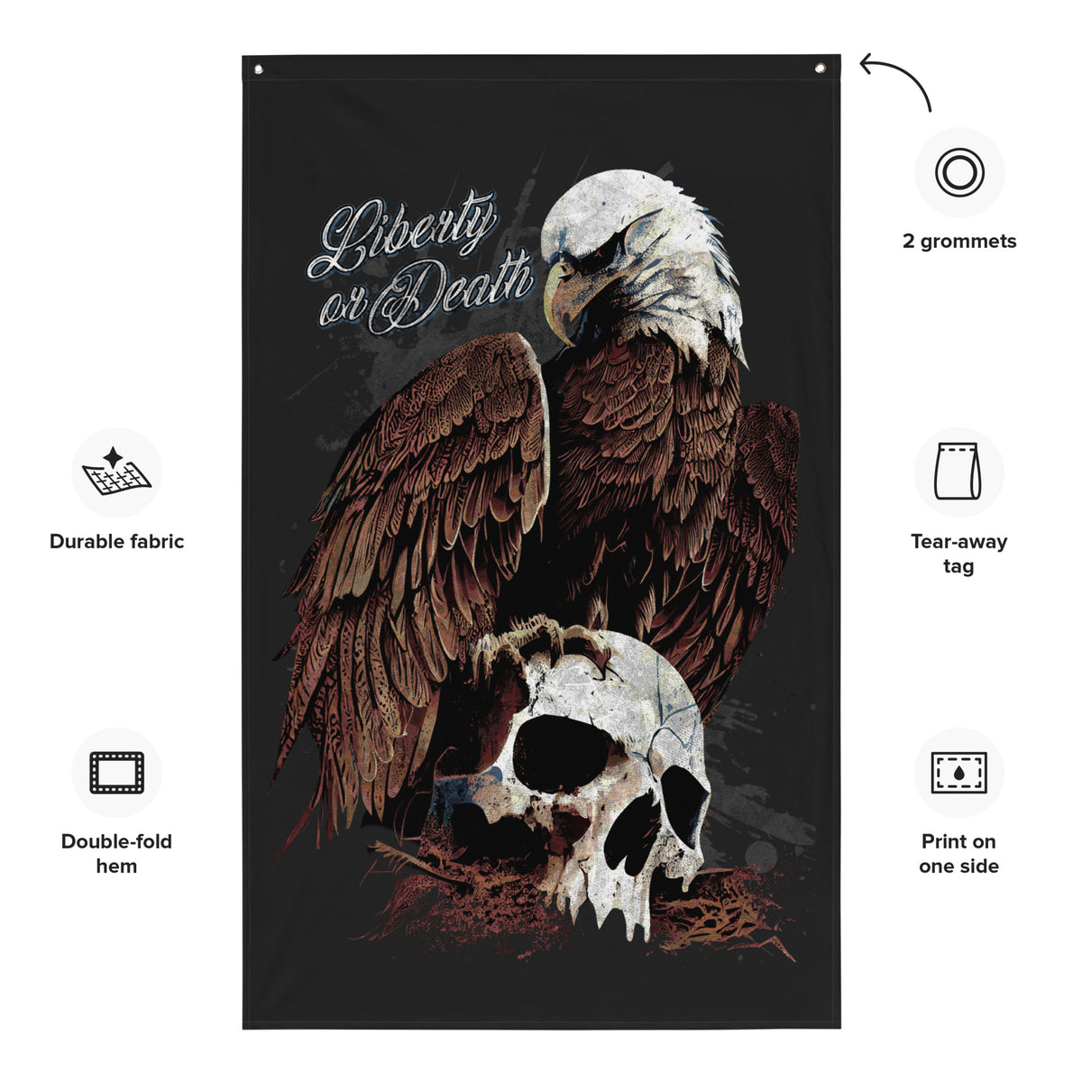 Liberty or Death Eagle Wall Flag