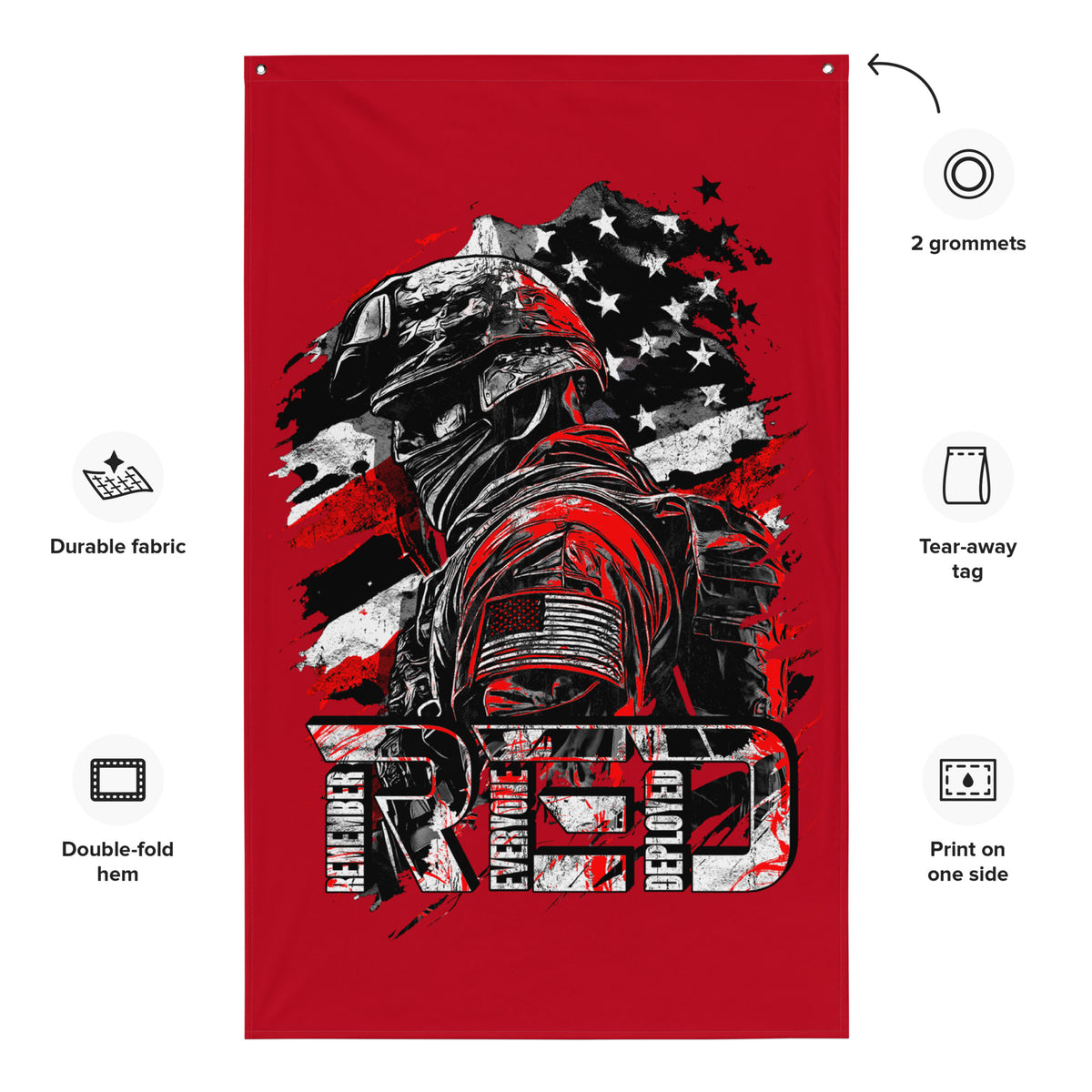 R.E.D. Wall Flag