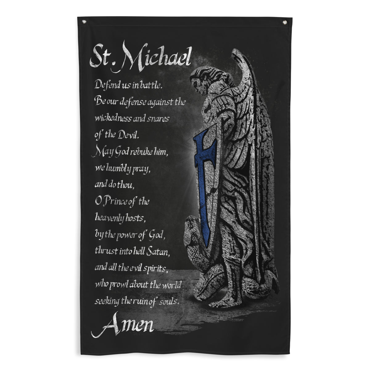 Saint Michael the Archangel Prayer Wall Flag