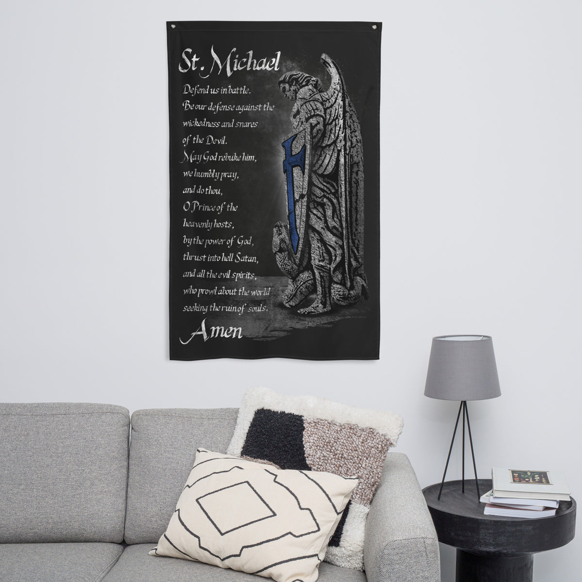 Saint Michael the Archangel Prayer Wall Flag