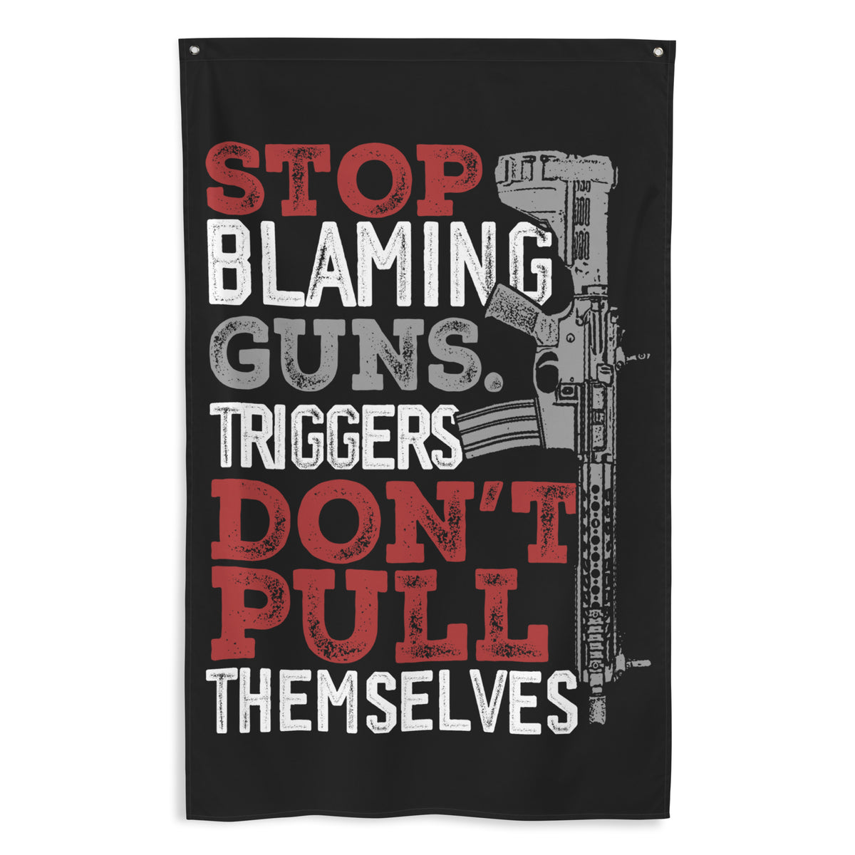 Stop Blaming Guns Wall Flag