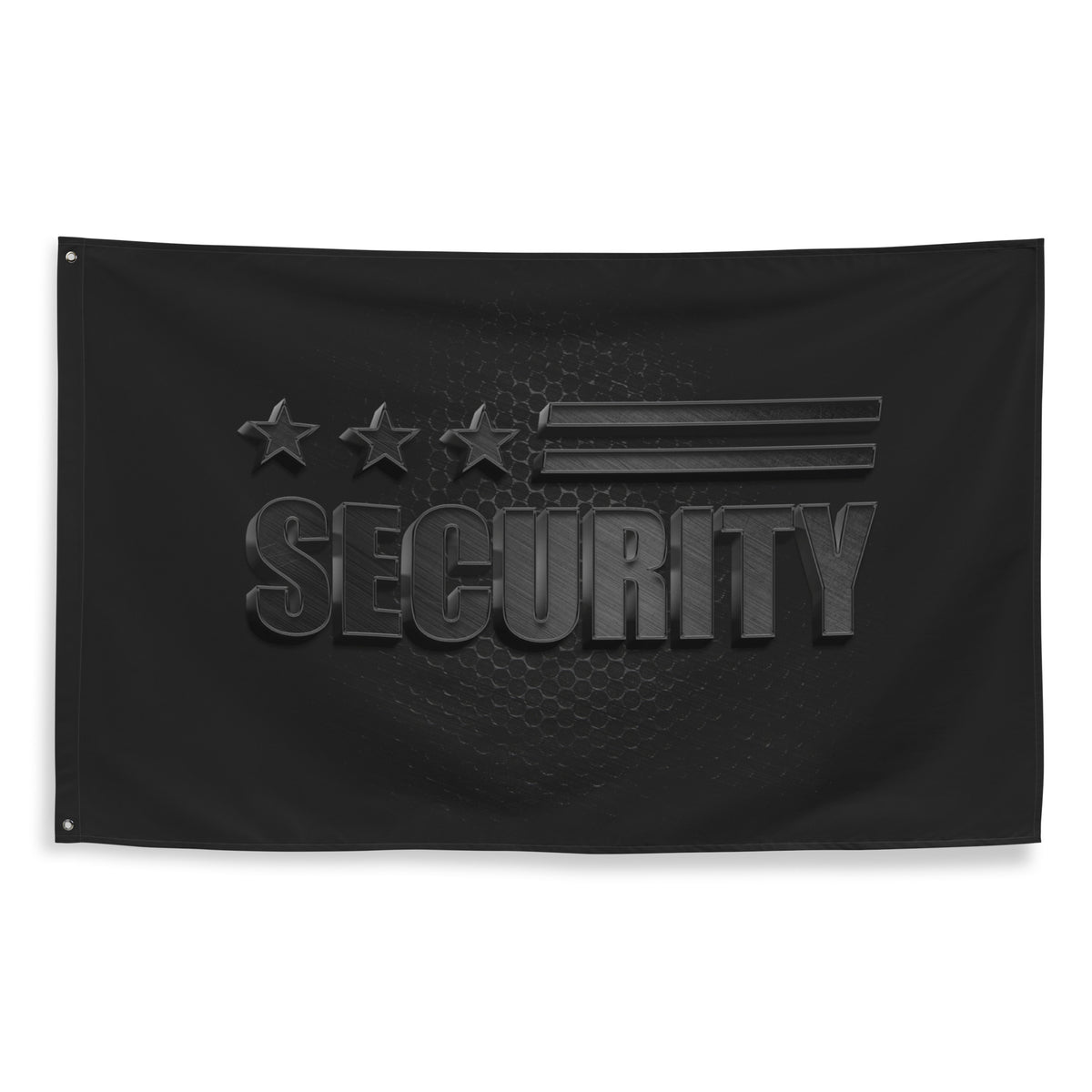 Security Black Carbon Wall Flag