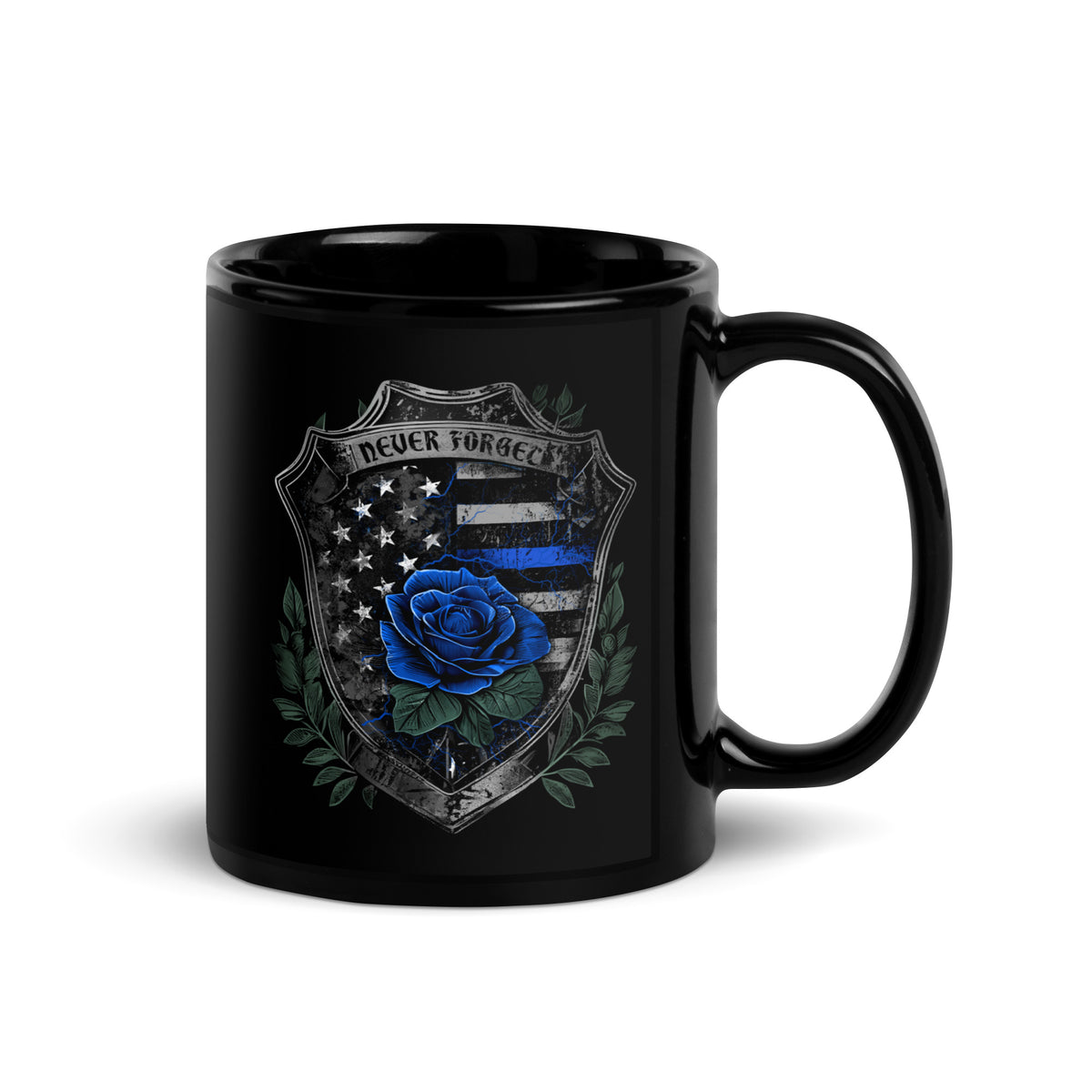 Never Forget Rose Shield Mug