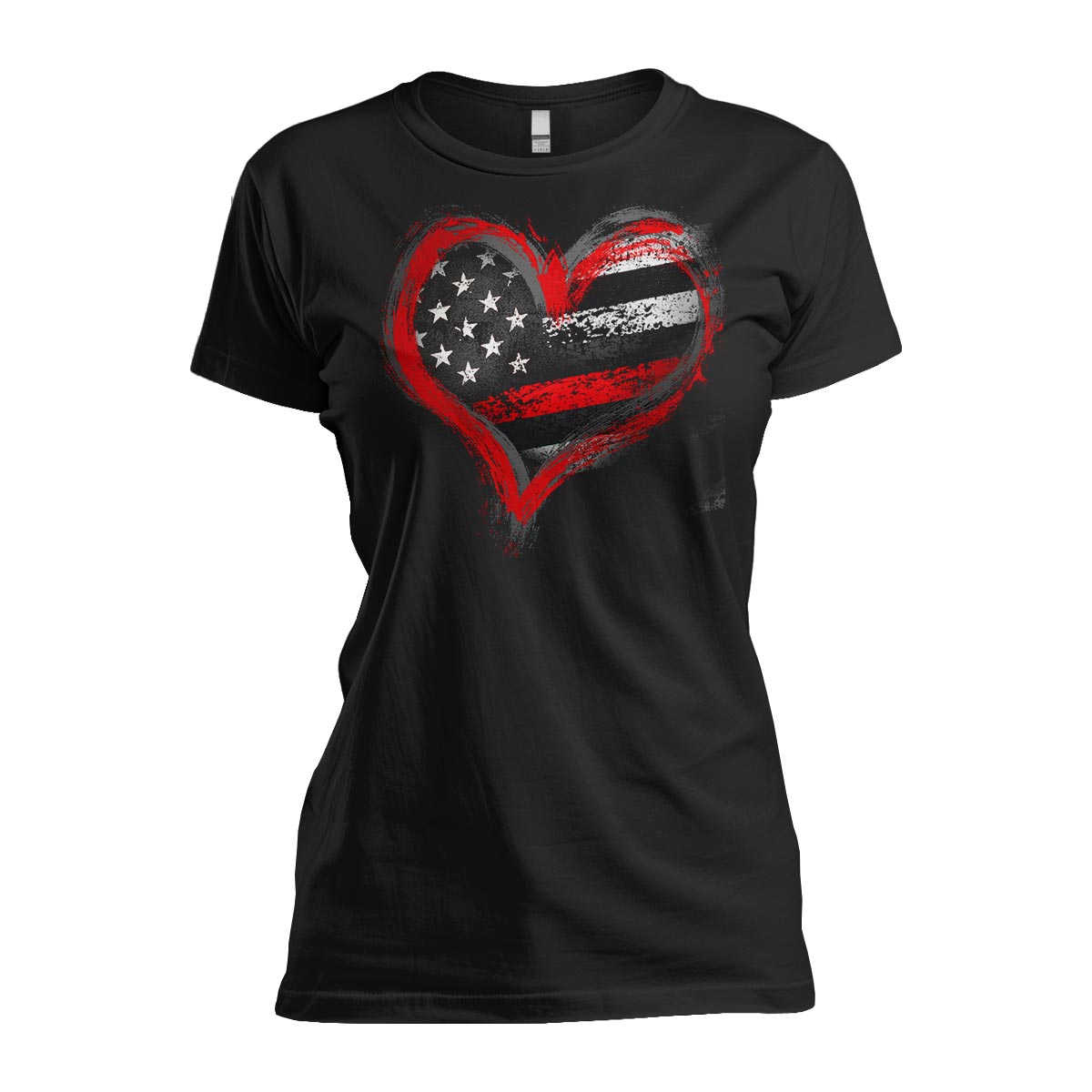 Thin Red Line Heart - Women&#39;s Relaxed Fit