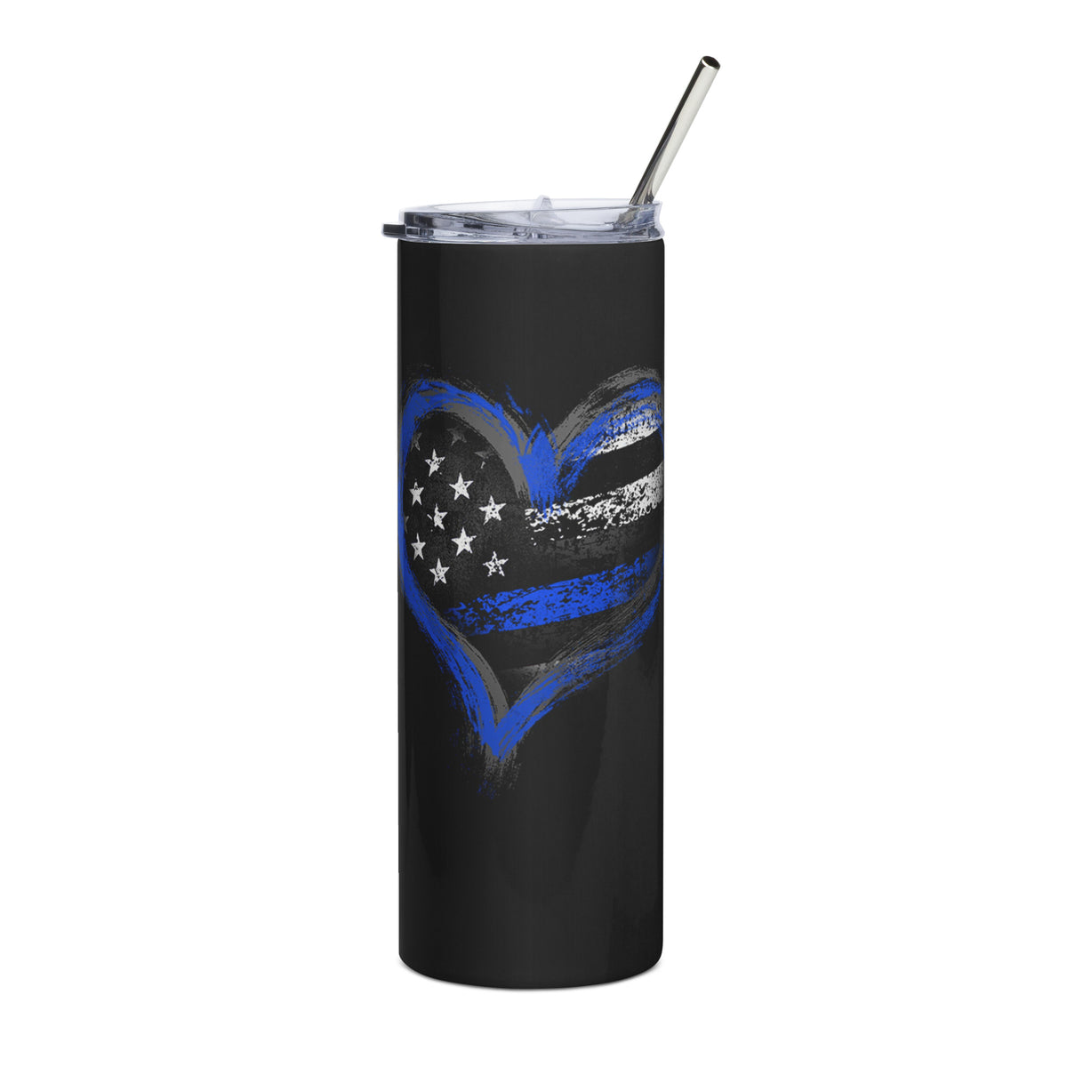 Thin Blue Line Heart 2.0 Tumbler