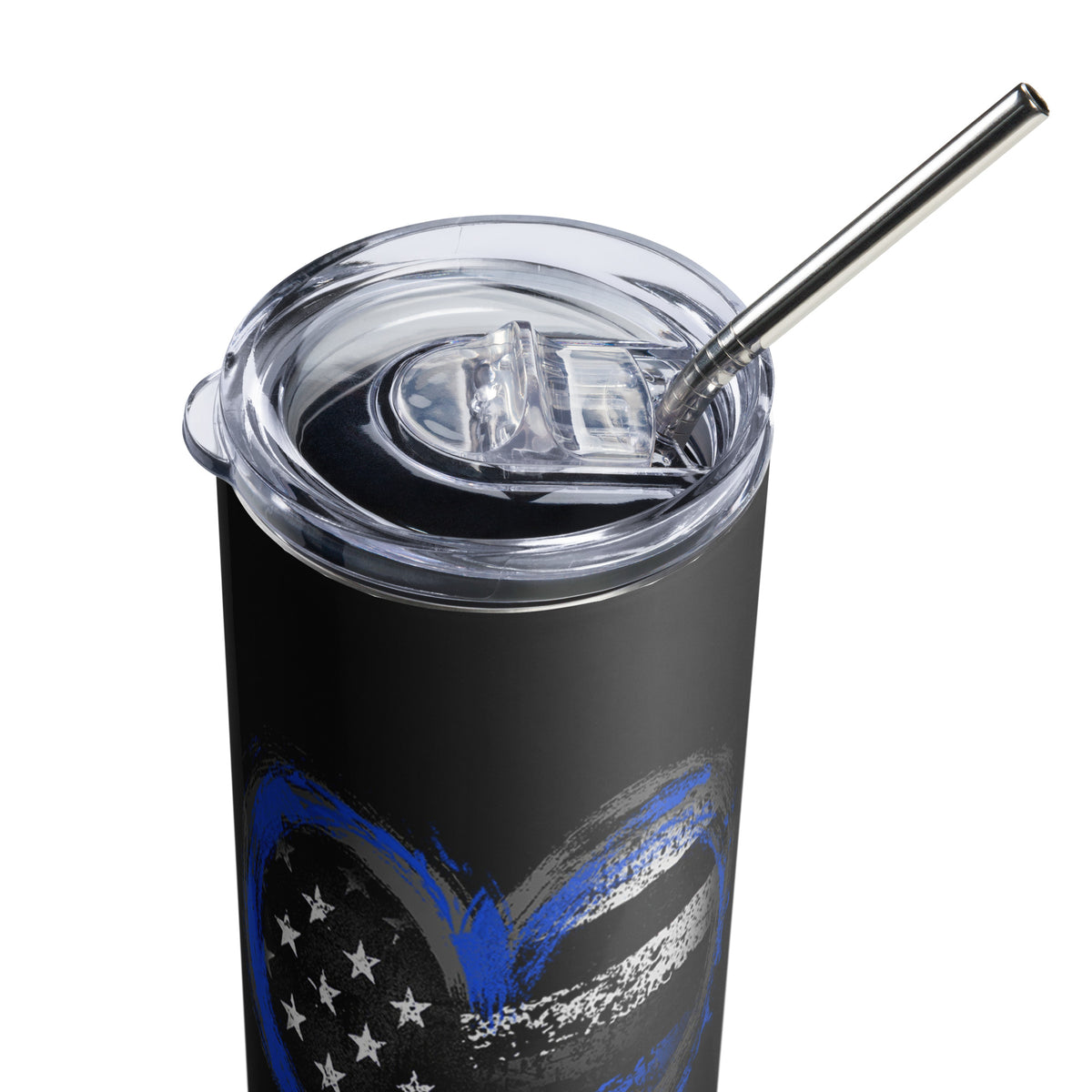 Thin Blue Line Heart 2.0 Tumbler