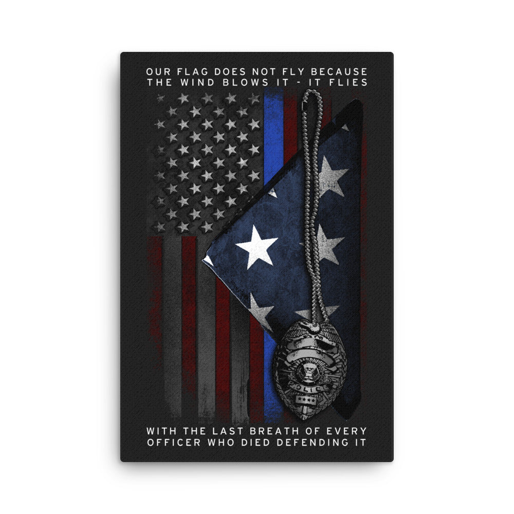 Police Officer&#39;s Last Breath Canvas