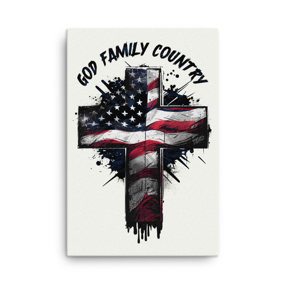 God Family Country Canvas