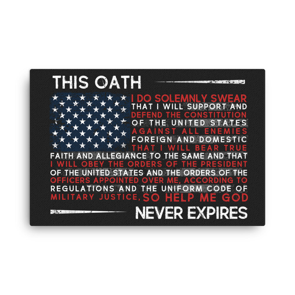 Veteran Oath Canvas