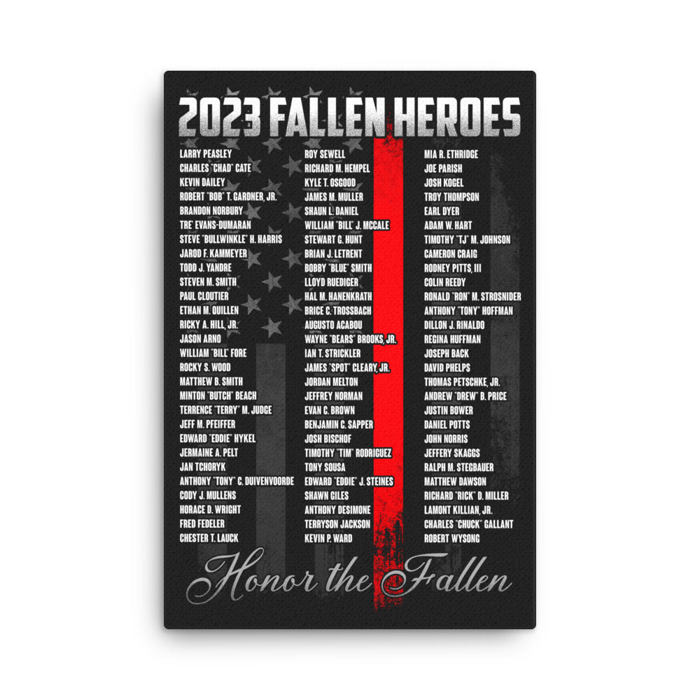 2023 Firefighters Fallen Heroes Canvas