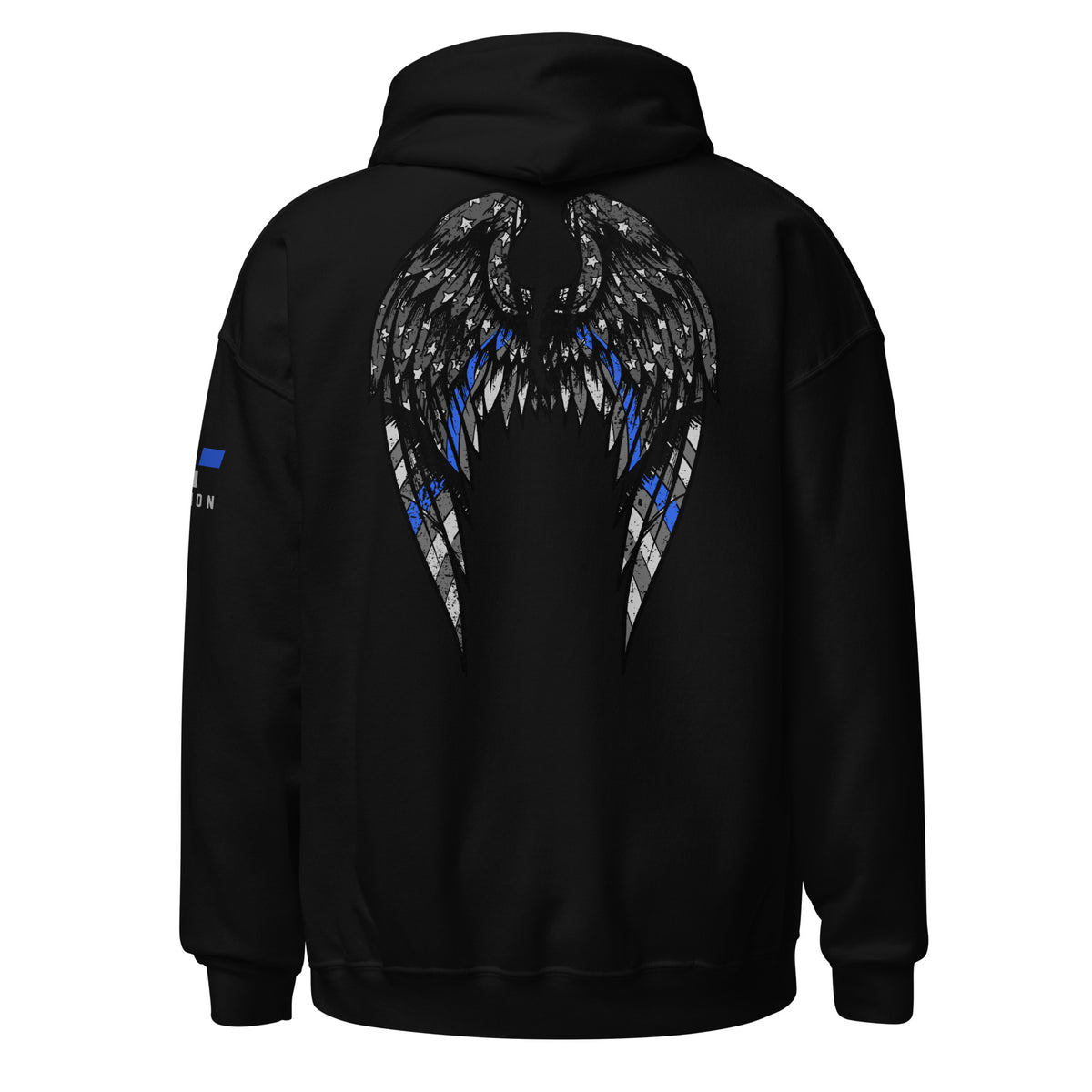 Thin Blue Line Angel Wings Hoodie