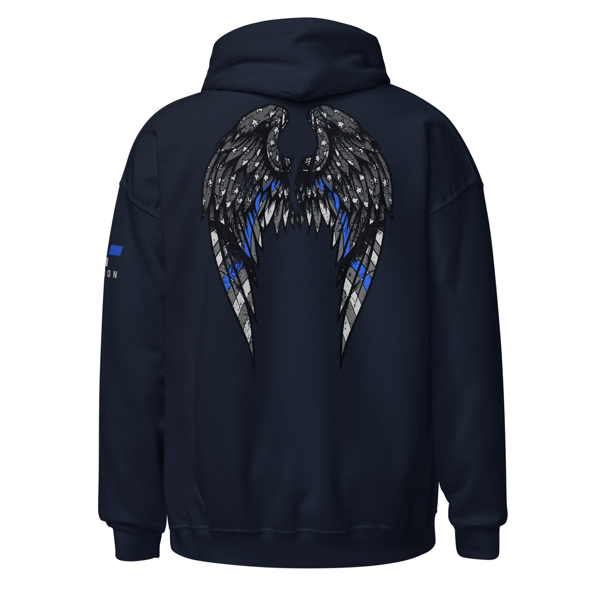 Thin Blue Line Angel Wings Hoodie