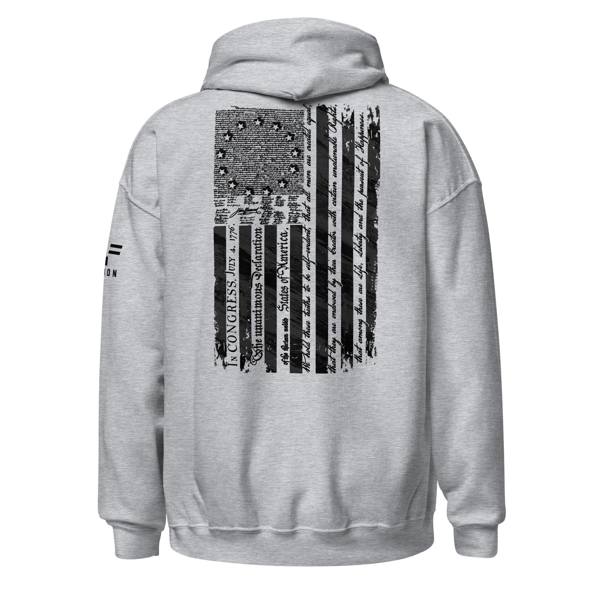 Declaration Flag Charcoal Hoodie