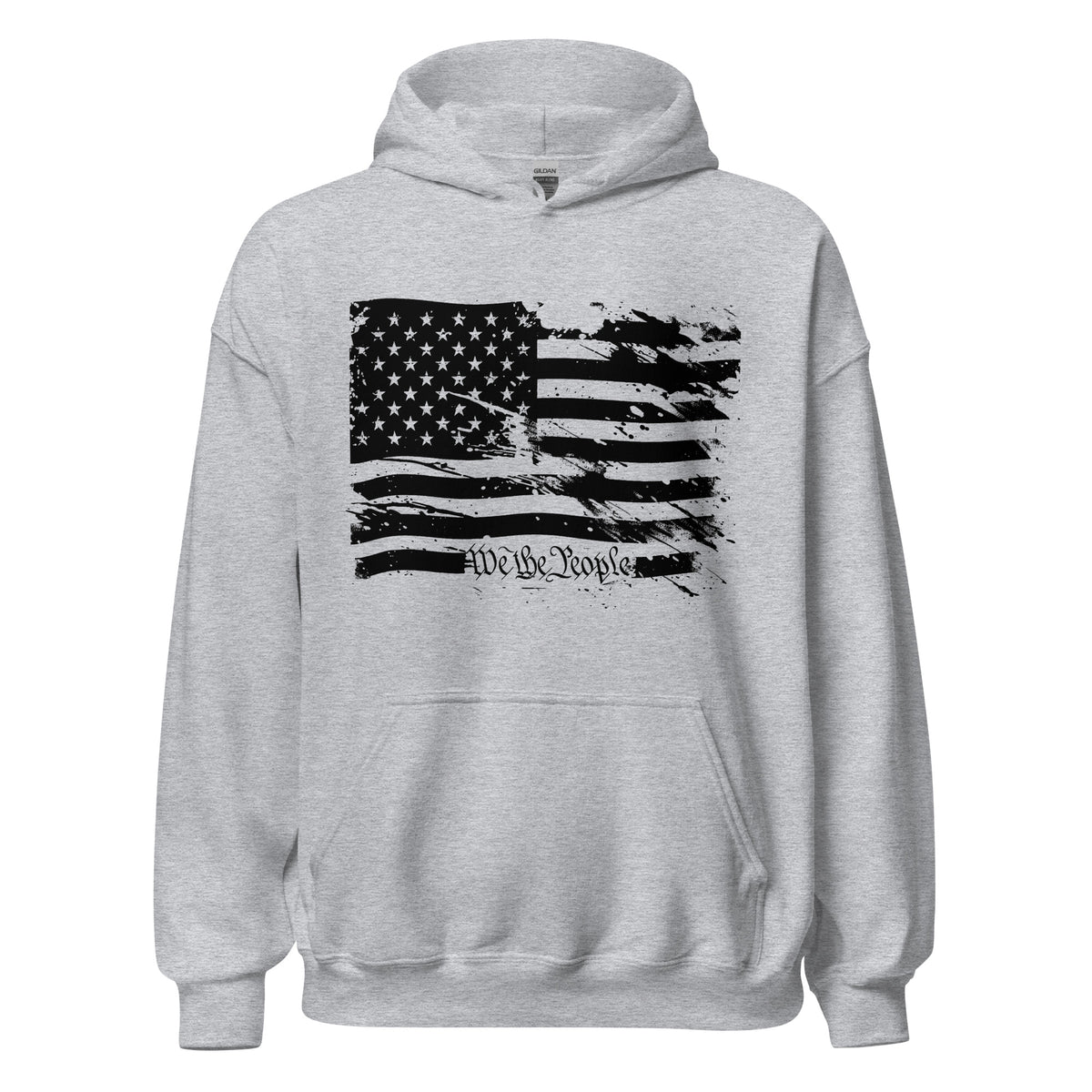 We The People American Flag Charcoal Hoodie