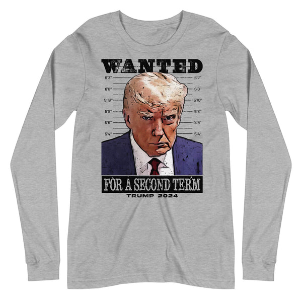 Trump 2024: WANTED Long Sleeve - 1 Nation Design