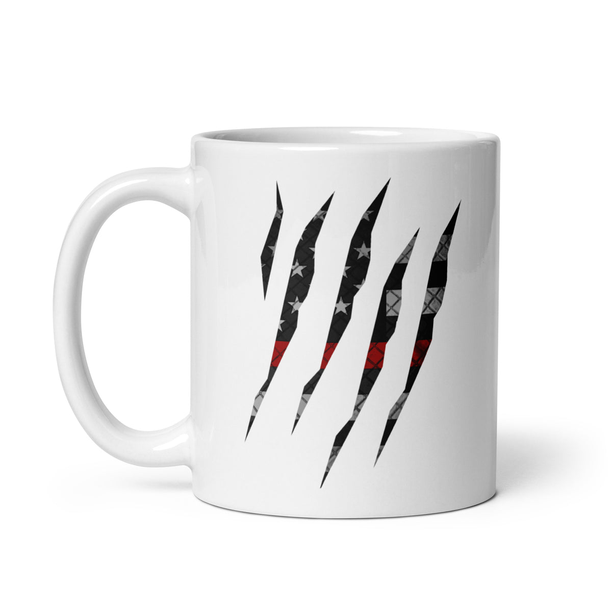 Firefighter Thin Red Line Rip Through Mug