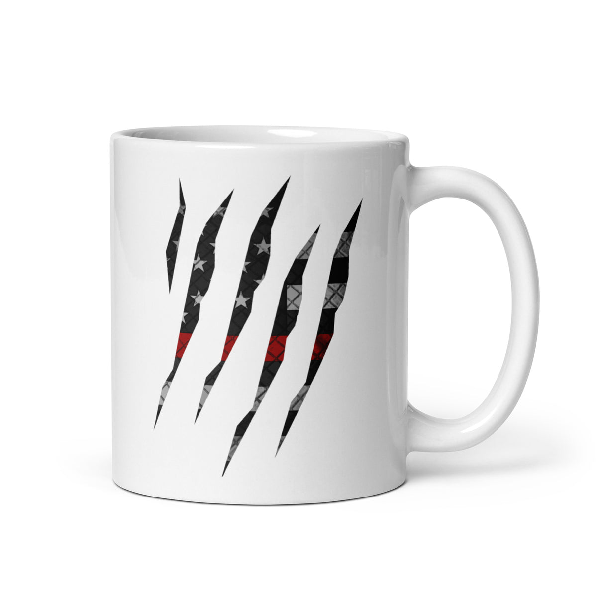 Firefighter Thin Red Line Rip Through Mug