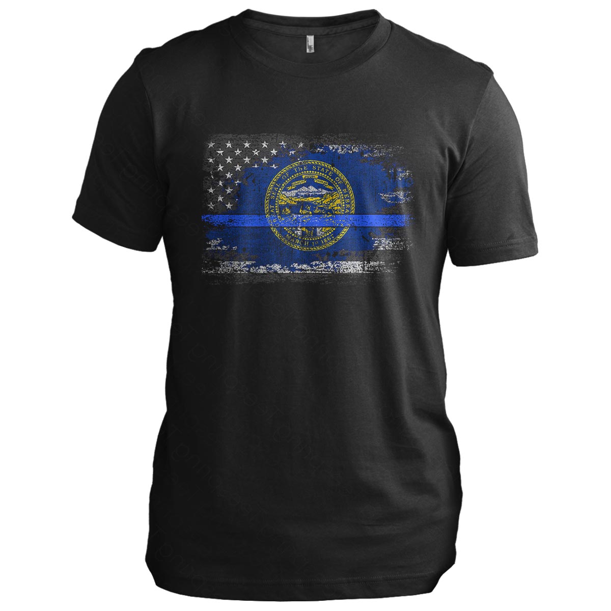 Nebraska Thin Blue Line Flag